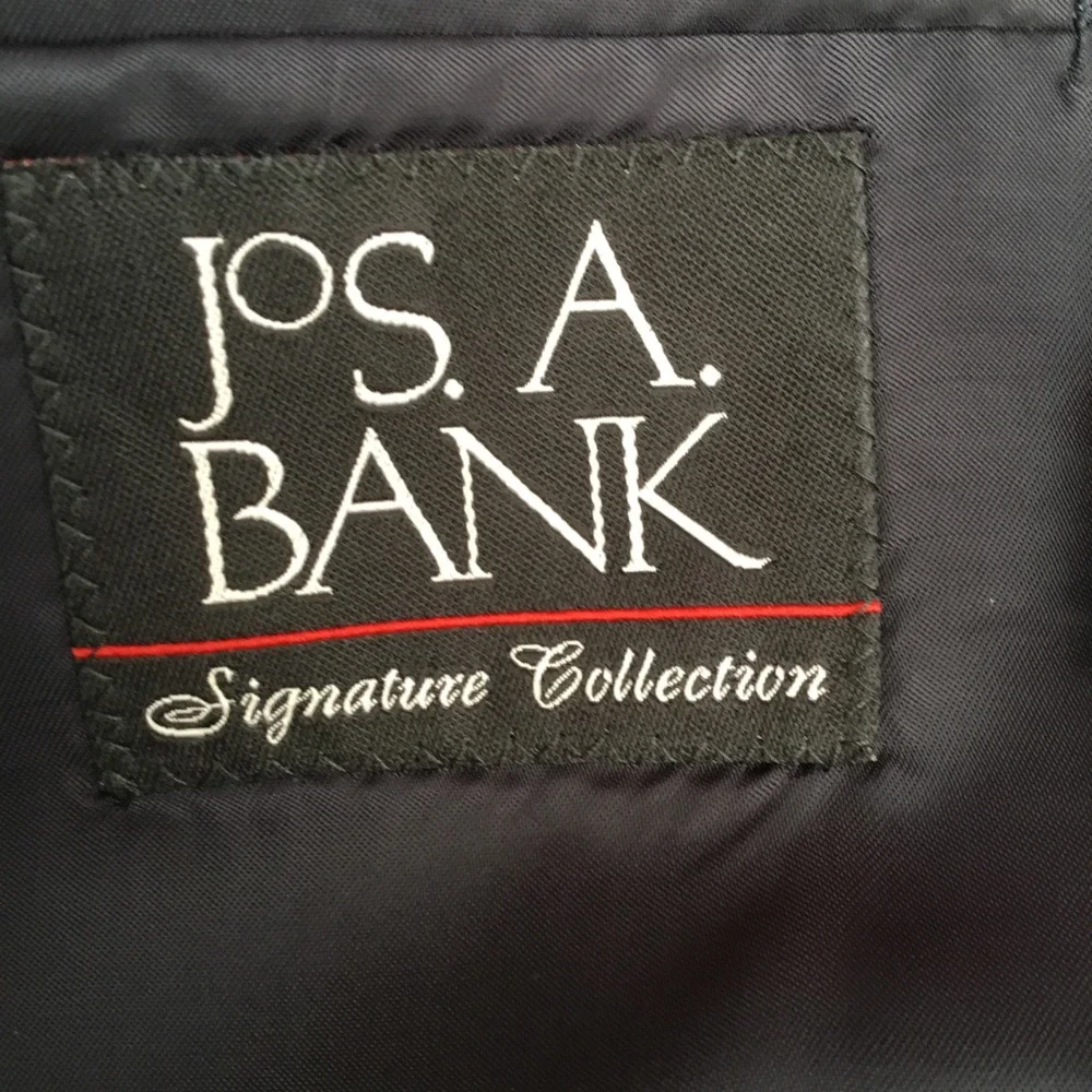 Jos. A. Bank Signature Collection Navy Blue 100% Wool Blazer‎ Gold Buttons 43R